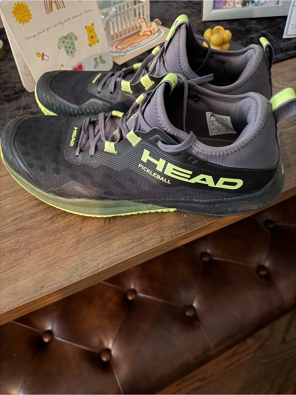 HEAD Men’s Pickleball Shoes - Black and Neon Yellow